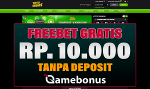 TOTOMIDAS Bonus Freebet Rp 10.000 Gratis Tanpa Deposit